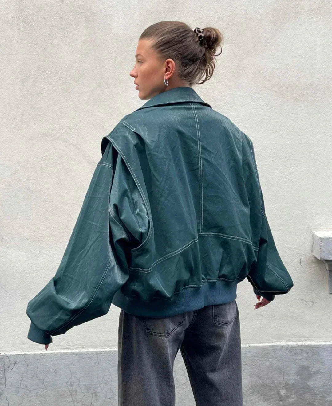 THE CLAIRE PARIS - OVERSIZED LEREN JACK