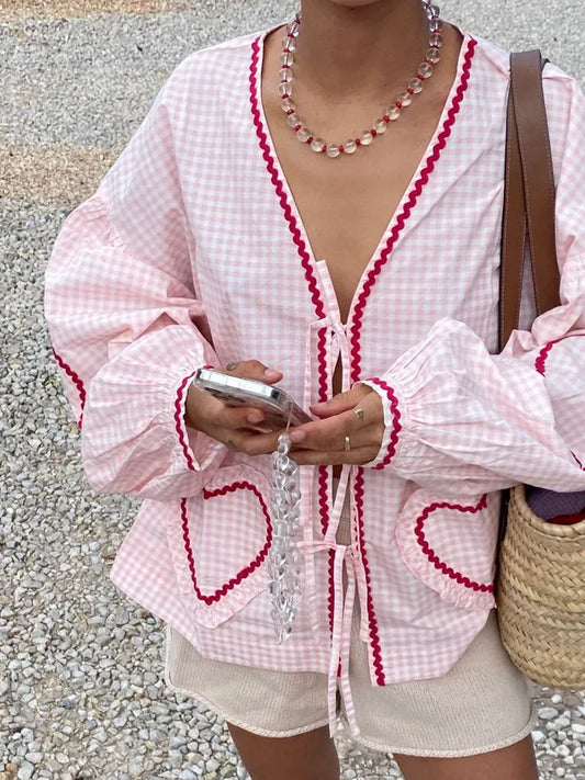 THE CLAIRE-PARIS - hartjes blouse