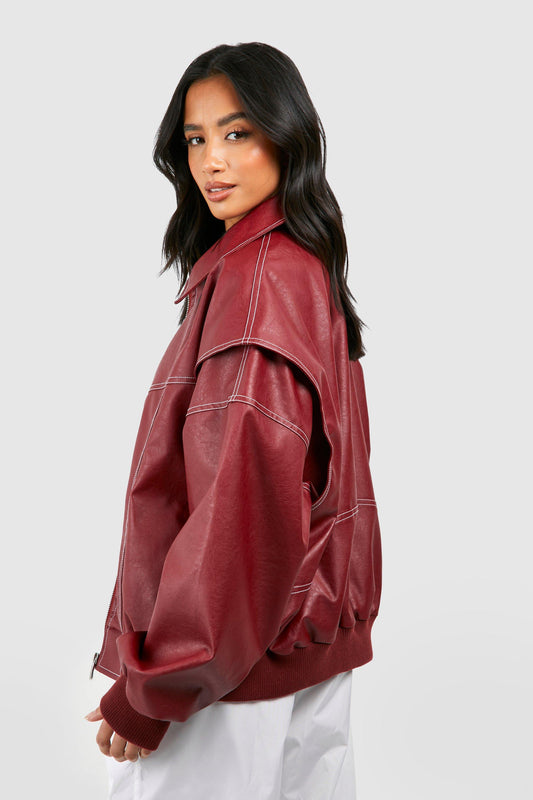 THE CLAIRE PARIS - OVERSIZED LEREN JACK